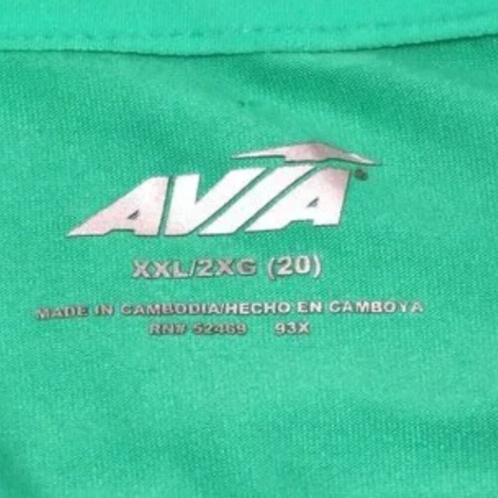 Avia Windbreaker Women's Neon Green Full Zip Long Sleeve Pocket Hooded (G24) - Picture 3 of 4